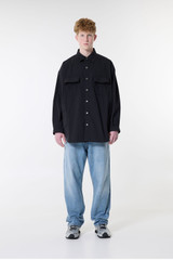 Poliquant The Deformed Fatigue Shirt Jacket 2401007 Black