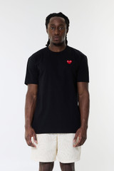 Comme des Garçons PLAY T-Shirt Red Emblem Heart  AX-T108-051 Black