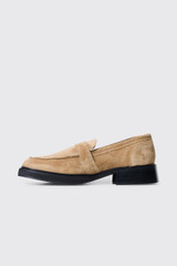 Vinny's Heeled Townee Monk Loafer Suede Sand