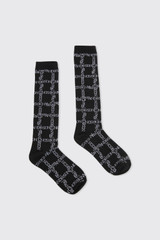 JW Anderson Logo Grid Sock Bundle KW1299 YN0273 White/Black