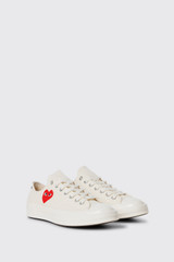 Comme des Garçons PLAY Converse Small Red Heart LT White