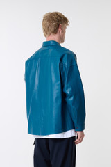 Marni Leather Shirt Orion Blue