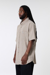 ERL Unisex Plaid Short Sleeved Shirt ERL09B007 Beige Plaid