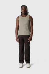 AMI Paris Tank Top HTK045.JE0110 Ash