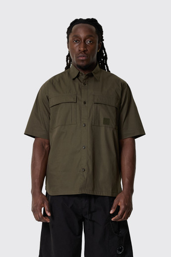 C.P. Company Metropolis Gabardine SS Shirt Ivy Green