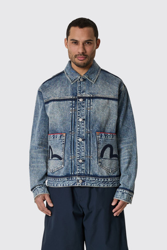 EVISU/ナイロンベスト/アクアブルー/リップストップ/イエローカモメ/ Evisu Products - Calico Club