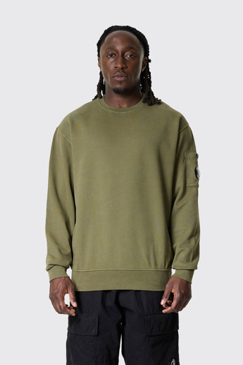 C.P. Company Sweatshirts Crew Neck Brushed Capers