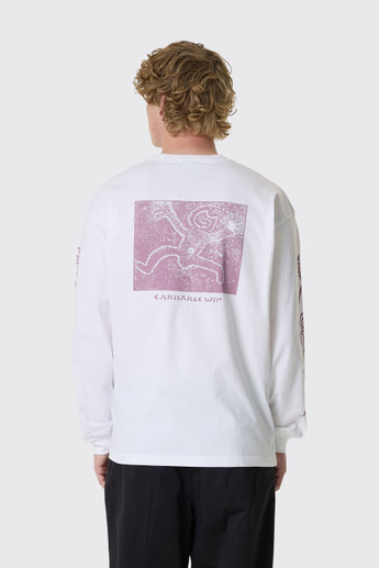 Carhartt WIP L/S Terrestrial T-Shirt 34F.PG White pink fog