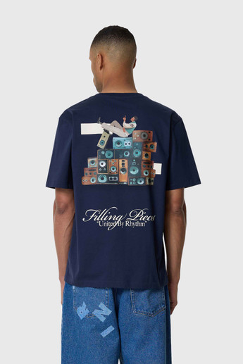 Filling Pieces T-shirt Speaker Wall 150 Navy