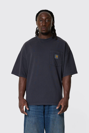 Carhartt WIP S/S Hudson Pocket T-Shirt 89.5F Black Chalk Wash