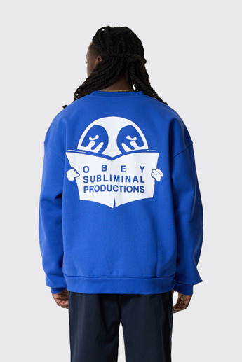 Obey Weldon Extra Heavy Crew DZB Dazzling blue