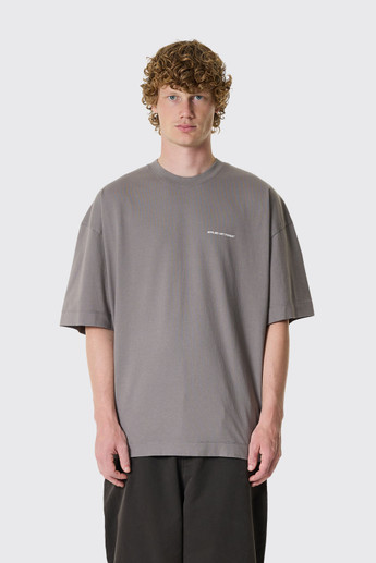 Applied Art Forms Oversized Back Logo Tee Steel