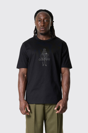 C.P. Company T-Shirts Short  Sleeve  Black
