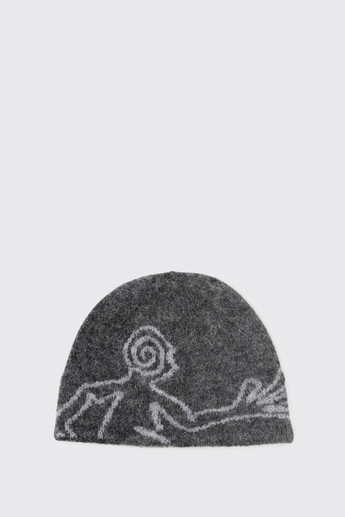 Hiking Patrol Moscot Mohair Mixed Knit Beanie DK Grey