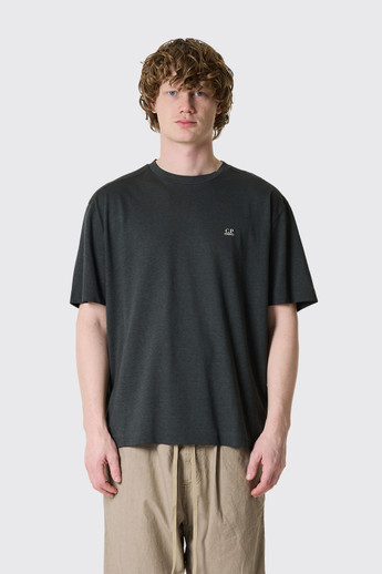 C.P. Company 20/1 Jersey Plated Logo T-Shirt 20CMTS192A-110643P Gunmetal 