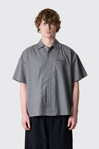 New Amsterdam Surf Association Wijk Shirt Wool 2601025001  Grey W/Pink Pinstripes