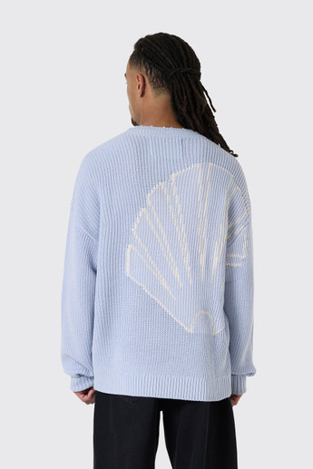 NASA Big Logo Crewneck  Baby Blue/Ecru
