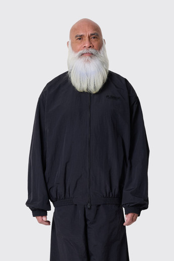 Flaneur Sound & Design Oversized Track Jacket Black