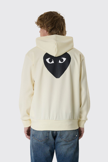 Comme des Garçons PLAY Sweatshirt Black Emblem AX-T254-051 Ivory