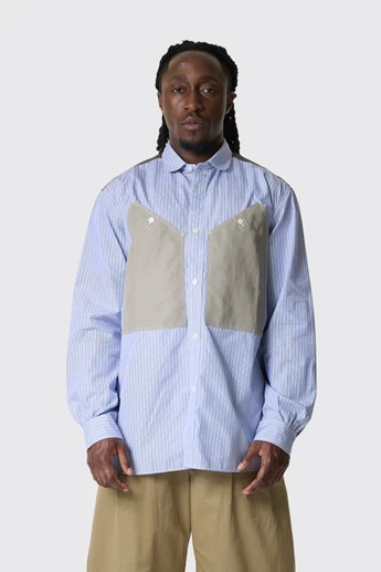 Junya Watanabe MAN Shirt WQ-B039-S26 WQ-B039-S26 WH/BLU X GRY X