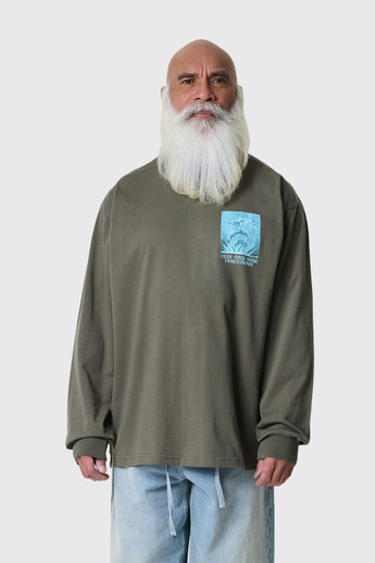 Carhartt WIP L/S Emerge T-Shirt 11.06 Leaf Stone Washed