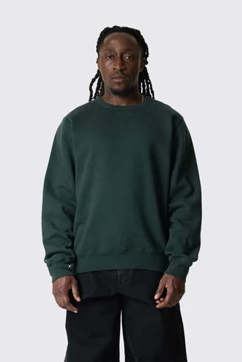POP Trading Company Trading Logo Crewneck Sweat POPSS26_01-005 Darkest Spruce
