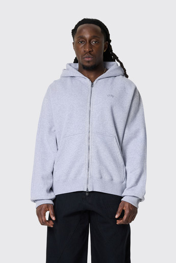 OLAF Signature Zip Hoodie Heather Grey