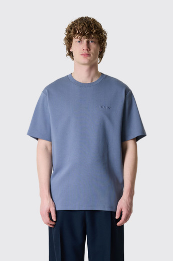 NN.07 Nat SS Logo Tee 3457 2513457250 286 Stone Blue