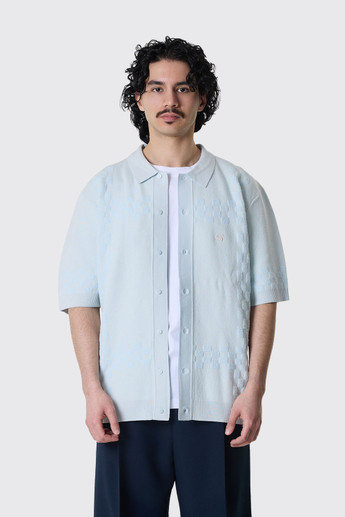 Filling Pieces Knit Resort Shirt 412671500325 294 Skyway