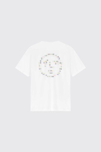 Olaf Hussein Dotted Face Tees M250100 Optical White