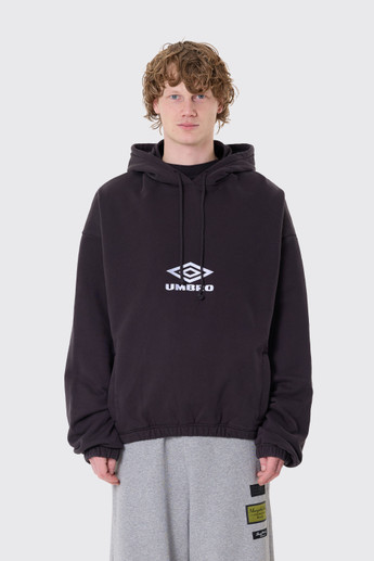 Umbro Og Logo Mask Hoodie Washed Black