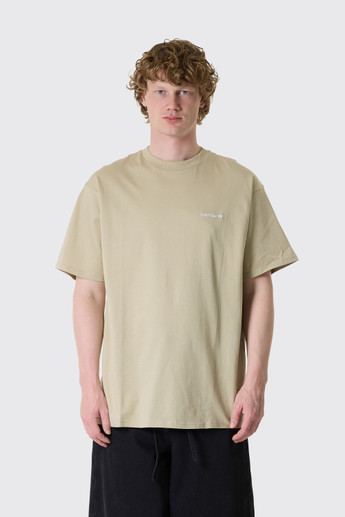 Carhartt WIP S/S Script Embroidery T-Shirt I030435 3L.WXX Barchan/White