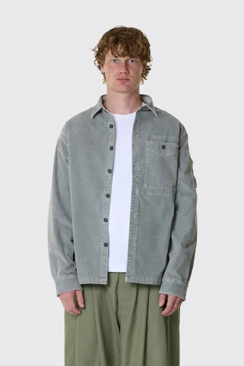 C.P. Company Corduroy Long Sleeve Button Lens Shir 21CMSH147A-006410O 936 Flint Grey