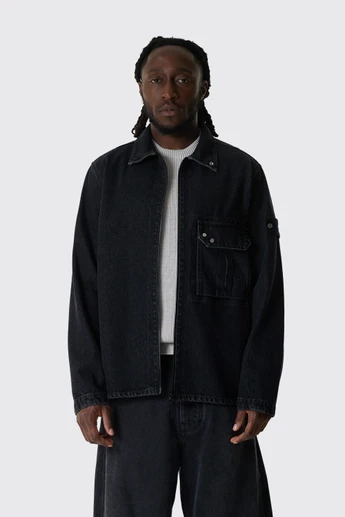 Stone Island 1200002 Shirts L2S141200002S0J32 VJ902 Black Medium Wash