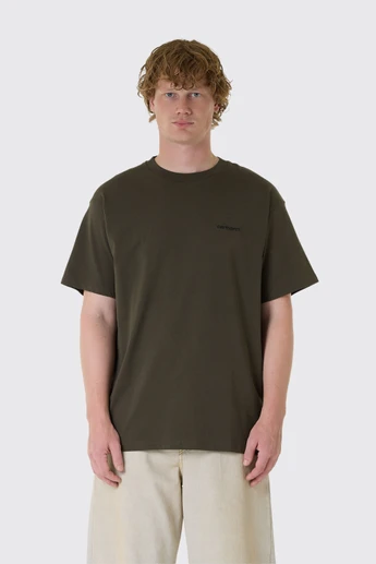 Carhartt WIP S/S Script Embroidery T-Shirt I030435 00P.XX Cypress/Black