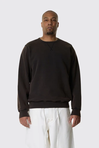 POP Trading Company Fish Eye Crewneck Sweat POPAW26_01-013 Washed Black