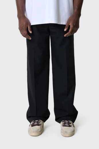 Drôle de Monsieur Elastic Waist Pants J-BP191-PL127 BL Black