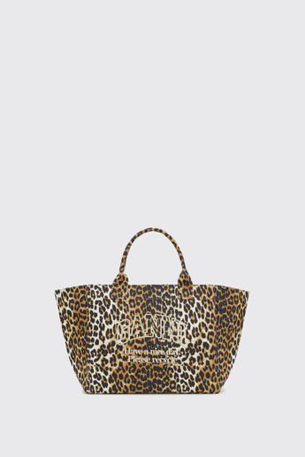 GANNI Shopper XXL Pocket Print A7161 943 Leopard