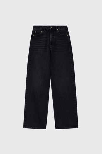 GANNI Essentials Rigid Denim Larie A1100099 055 Black Washed
