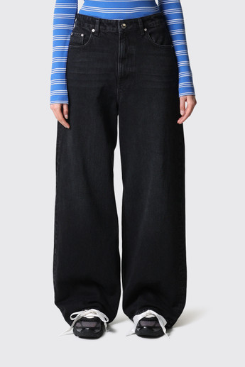 GANNI Essentials Rigid Denim Larie A1100099 055 Black Washed