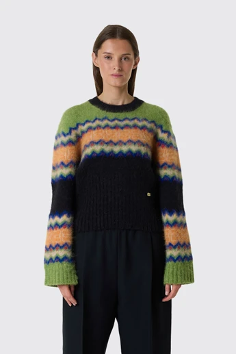 GANNI Brushed Alpaca Fairisie Sweater A1150026 Multicolour 999