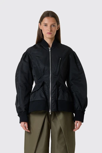 Simone Rocha Padded Sculpted Bomber Jacket 6173 1335 Black