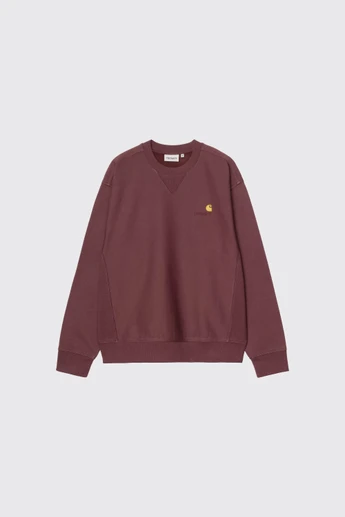 Carhartt WIP American Script Sweat I025475 826.XX Amarone