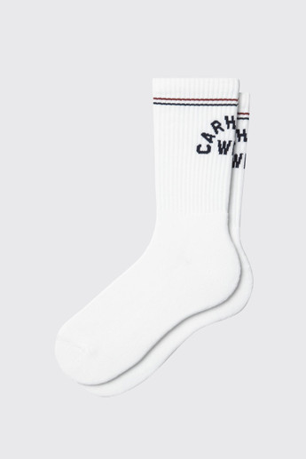 Carhartt WIP Arch Script Socks I037302 12H.XX White/Dark Navy