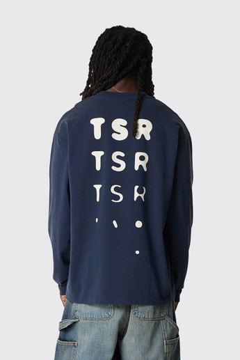 THE SAVAGE REPORT TSR Optic Longsleeve TSR-FW26OPLS03 Navy