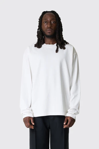 THE SAVAGE REPORT Logo Bar Longsleeve TSR-FW26LBLS04 Off White