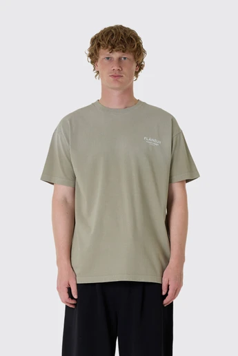 FLÂNEUR Sound & Design Studio Member T-Shirt FTSH266 291 Washed Beige