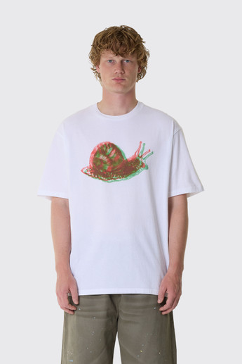 Wild Animals Adult T-Shirt Snail White