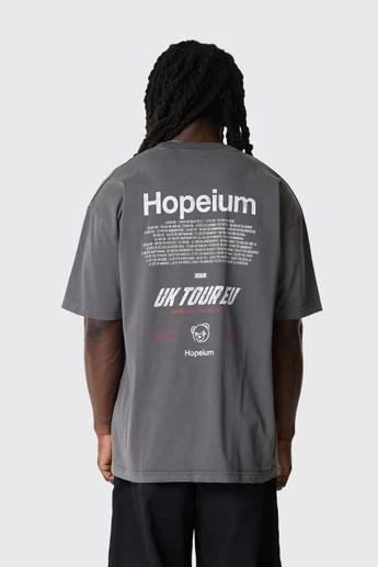 Hopeium Tour Tee SS 20262060302 955 Washed Grey