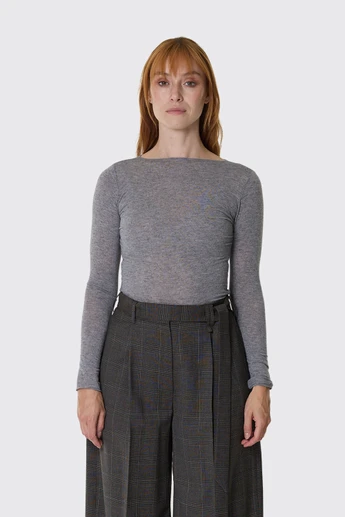 collezione N_Ø1 Scollo Barca Misto Cashmere 7525 10 Greymel